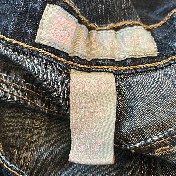 COS jeans with embroidered floral design down left leg. Size 12 - Picture 9 of 13